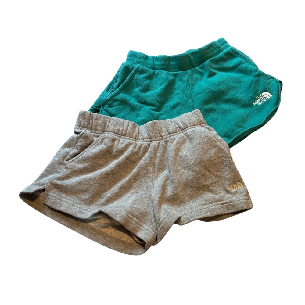 The North Face bundle Elastic Waist Sweat Shorts Size XS teal and gray